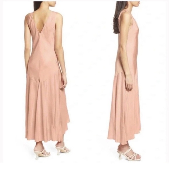 NWT FRAME Savannah Viscose Drop-Waist Sleeveless Dress Size Large reg $478 - Picture 3 of 8